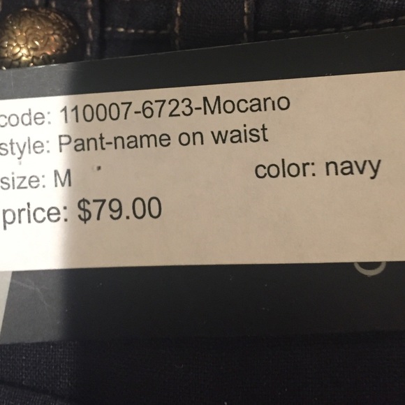 ⬇️Price Drop ⬇️NWT Navy linen loose fitting jean like pants - Picture 6 of 7